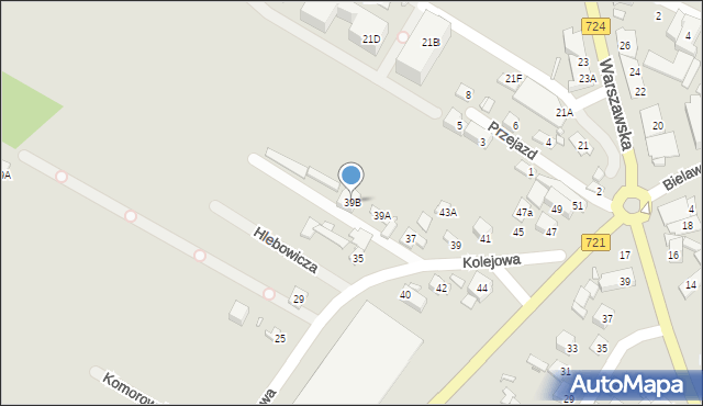 Konstancin-Jeziorna, Kolejowa, 39B, mapa Konstancin-Jeziorna