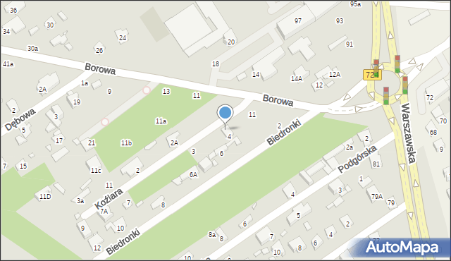 Konstancin-Jeziorna, Koźlara, 1, mapa Konstancin-Jeziorna