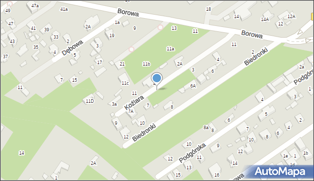 Konstancin-Jeziorna, Koźlara, 5, mapa Konstancin-Jeziorna