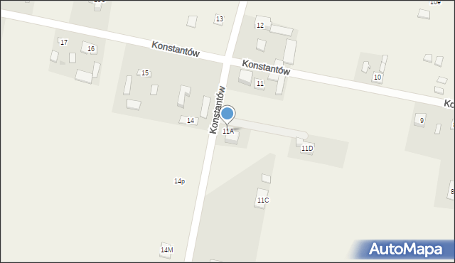 Konstantów, Konstantów, 11A, mapa Konstantów