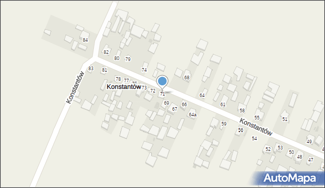 Konstantów, Konstantów, 71, mapa Konstantów