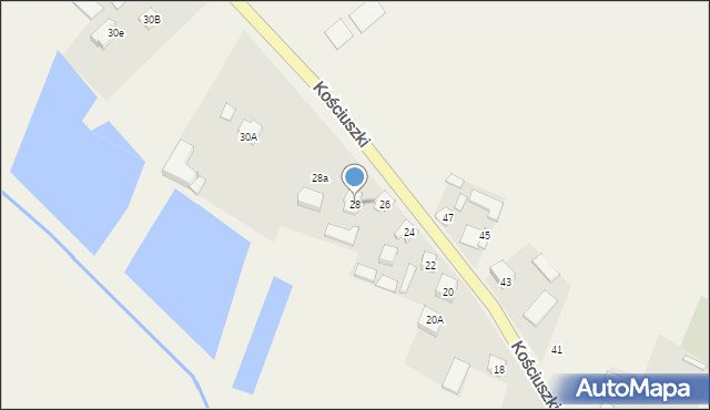 Konstantynów, Kościuszki Tadeusza, gen., 28, mapa Konstantynów