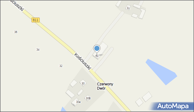 Konstantynów, Kościuszki Tadeusza, gen., 61, mapa Konstantynów