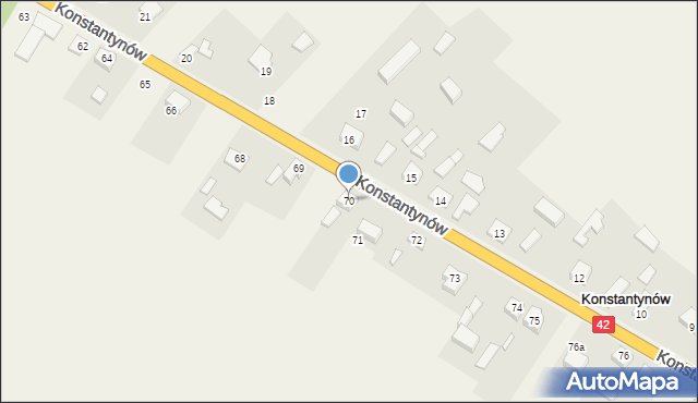 Konstantynów, Konstantynów, 70, mapa Konstantynów