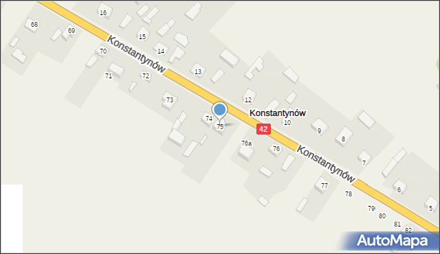 Konstantynów, Konstantynów, 75, mapa Konstantynów