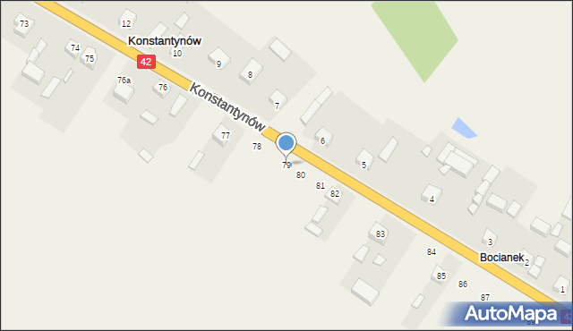 Konstantynów, Konstantynów, 79, mapa Konstantynów