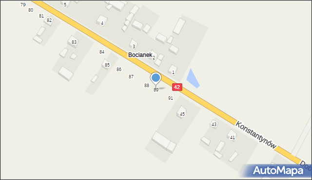 Konstantynów, Konstantynów, 89, mapa Konstantynów