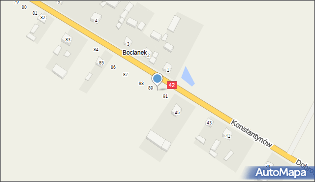 Konstantynów, Konstantynów, 90, mapa Konstantynów