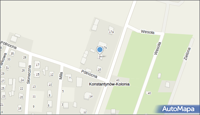 Konstantynów-Kolonia, Konstantynów-Kolonia, 17, mapa Konstantynów-Kolonia