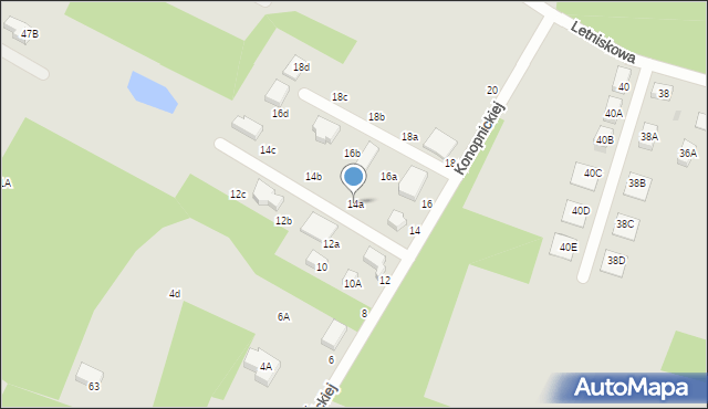Konstantynów Łódzki, Konopnickiej Marii, 14a, mapa Konstantynów Łódzki