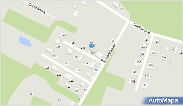Konstantynów Łódzki, Konopnickiej Marii, 18a, mapa Konstantynów Łódzki