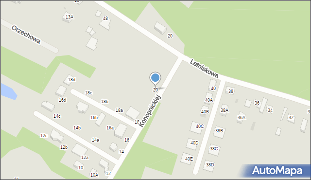 Konstantynów Łódzki, Konopnickiej Marii, 20, mapa Konstantynów Łódzki
