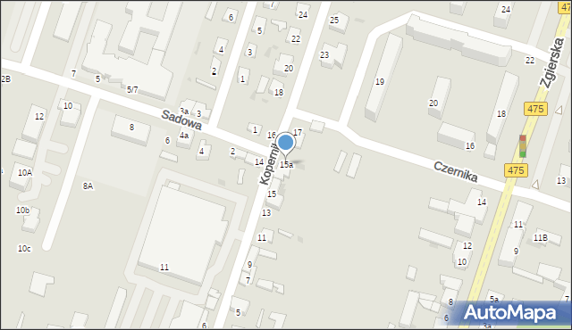 Konstantynów Łódzki, Kopernika Mikołaja, 15a, mapa Konstantynów Łódzki