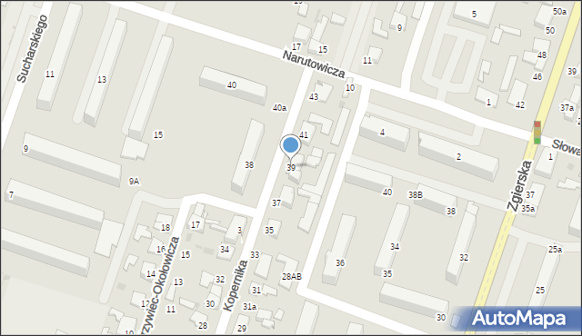 Konstantynów Łódzki, Kopernika Mikołaja, 39, mapa Konstantynów Łódzki