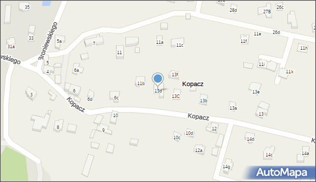 Kopacz, Kopacz, 13d, mapa Kopacz