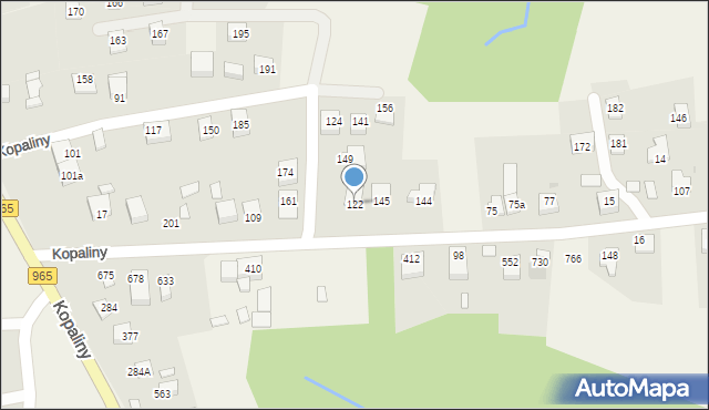 Kopaliny, Kopaliny, 122, mapa Kopaliny