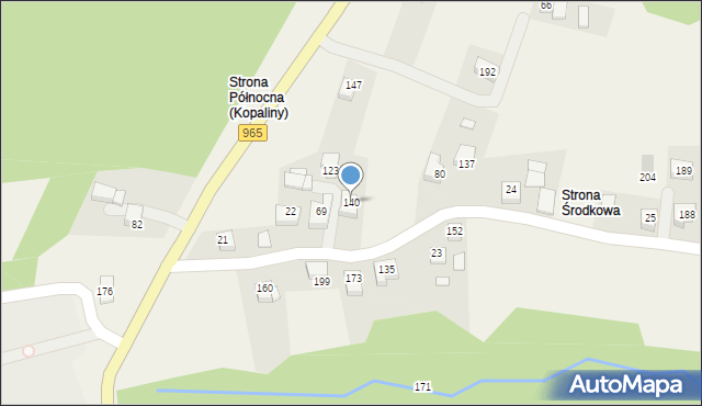 Kopaliny, Kopaliny, 140, mapa Kopaliny