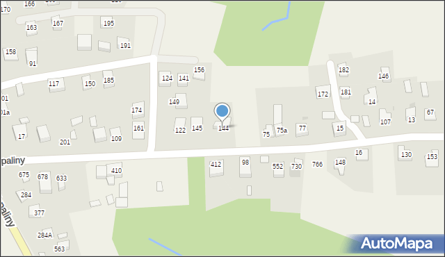 Kopaliny, Kopaliny, 144, mapa Kopaliny