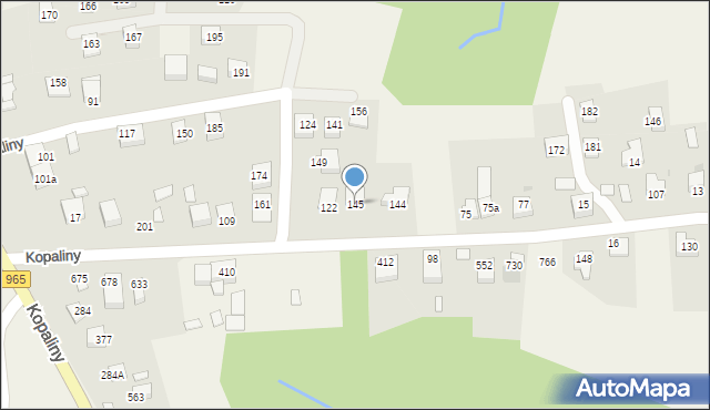 Kopaliny, Kopaliny, 145, mapa Kopaliny