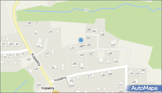 Kopaliny, Kopaliny, 166, mapa Kopaliny