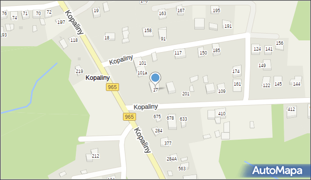 Kopaliny, Kopaliny, 17, mapa Kopaliny