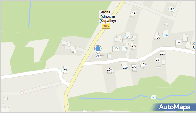 Kopaliny, Kopaliny, 21, mapa Kopaliny
