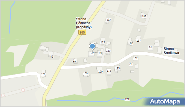 Kopaliny, Kopaliny, 22, mapa Kopaliny