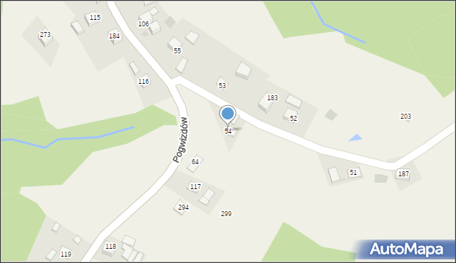 Kopaliny, Kopaliny, 54, mapa Kopaliny