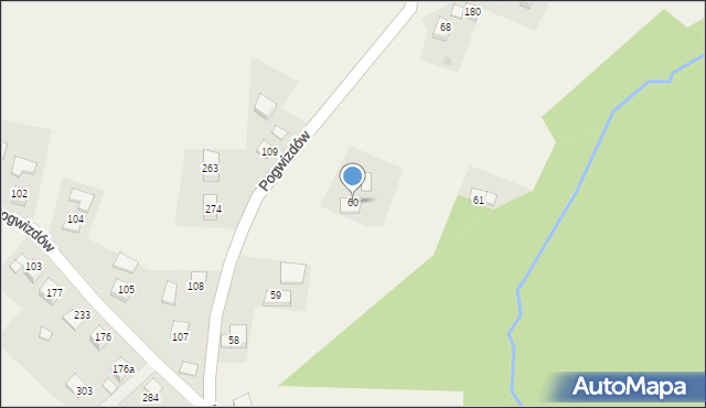 Kopaliny, Kopaliny, 60, mapa Kopaliny