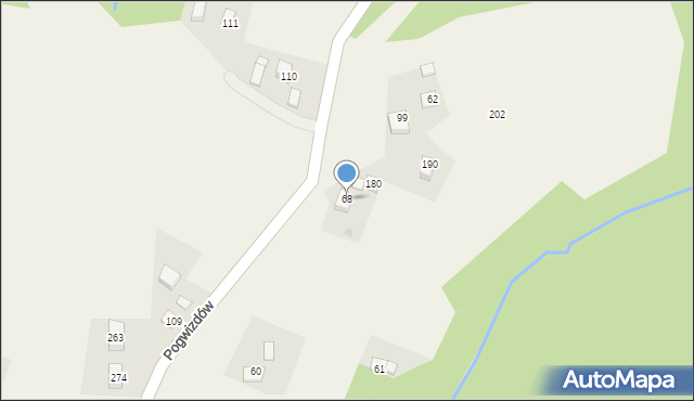 Kopaliny, Kopaliny, 68, mapa Kopaliny