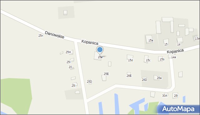 Kopanica, Kopanica, 15e, mapa Kopanica