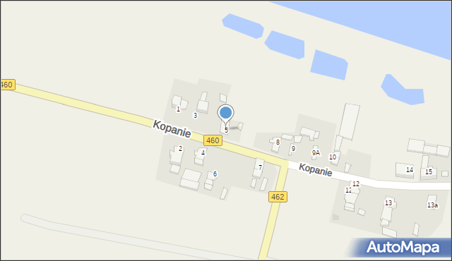 Kopanie, Kopanie, 5, mapa Kopanie