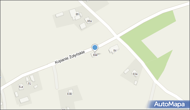 Kopanie Żołyńskie, Kopanie Żołyńskie, 84a, mapa Kopanie Żołyńskie