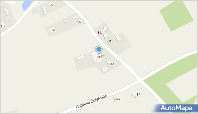 Kopanie Żołyńskie, Kopanie Żołyńskie, 86, mapa Kopanie Żołyńskie