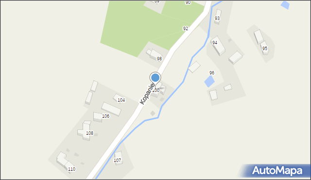 Kopaniec, Kopaniec, 100, mapa Kopaniec