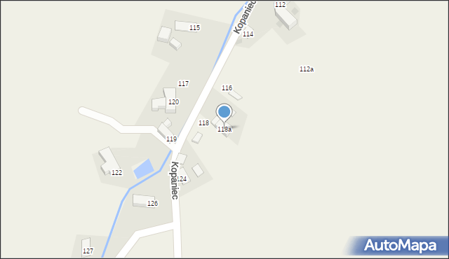 Kopaniec, Kopaniec, 118a, mapa Kopaniec