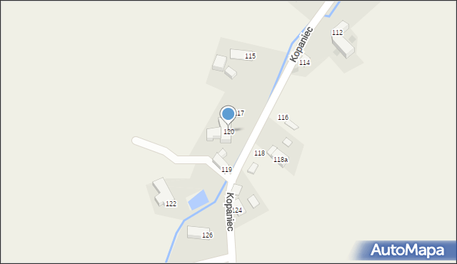 Kopaniec, Kopaniec, 120, mapa Kopaniec