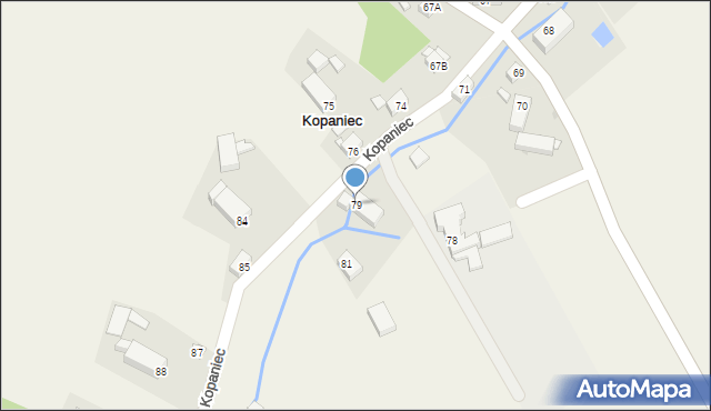 Kopaniec, Kopaniec, 79, mapa Kopaniec