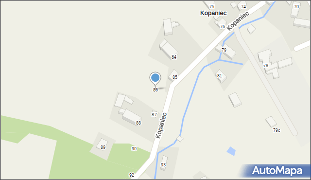Kopaniec, Kopaniec, 86, mapa Kopaniec