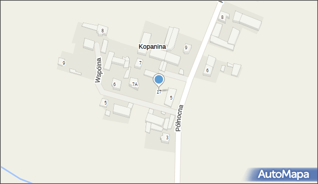 Kopanina, Kopanina, 17, mapa Kopanina
