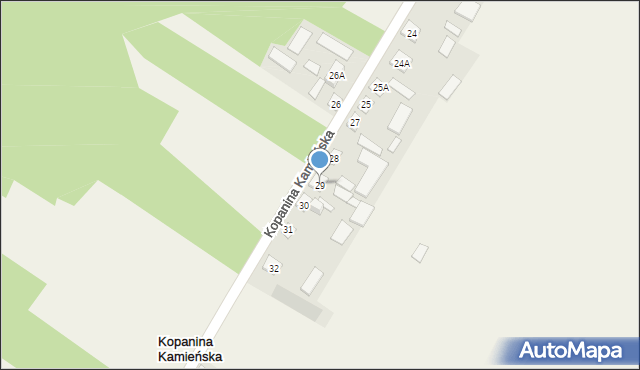 Kopanina Kamieńska, Kopanina Kamieńska, 29, mapa Kopanina Kamieńska