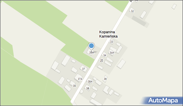 Kopanina Kamieńska, Kopanina Kamieńska, 35A, mapa Kopanina Kamieńska