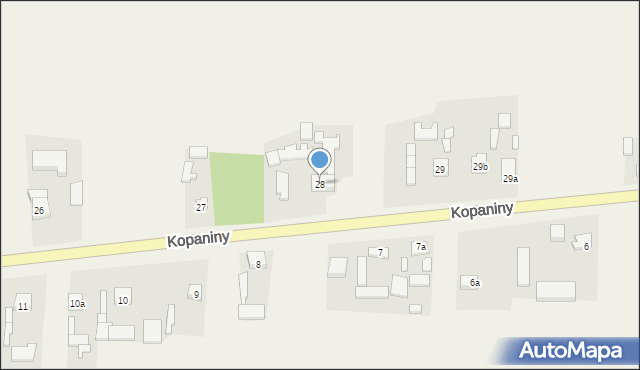 Kopaniny, Kopaniny, 28, mapa Kopaniny