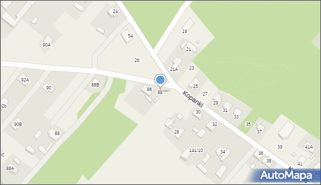 Kopanki, Kopanki, 84, mapa Kopanki