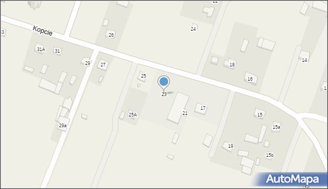 Kopcie, Kopcie, 23, mapa Kopcie