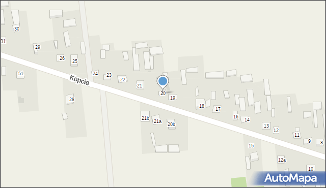 Kopcie, Kopcie, 20, mapa Kopcie