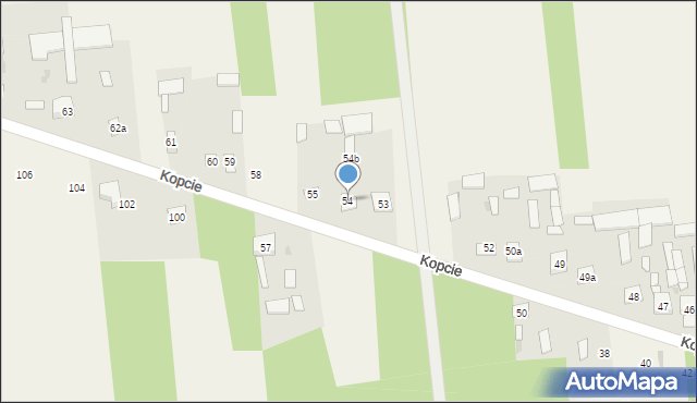 Kopcie, Kopcie, 54, mapa Kopcie