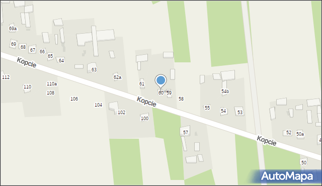 Kopcie, Kopcie, 60, mapa Kopcie