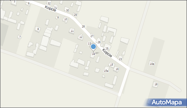 Kopcie, Kopcie, 14, mapa Kopcie