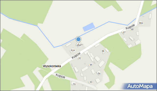 Kopcie, Kopcie, 65A, mapa Kopcie